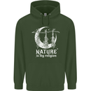 Nature Is My Religion Witch Halloween Childrens Kids Hoodie Forest Green