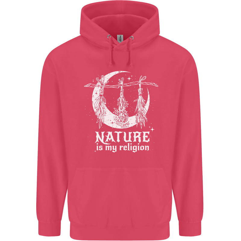 Nature Is My Religion Witch Halloween Childrens Kids Hoodie Heliconia