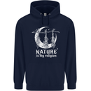 Nature Is My Religion Witch Halloween Childrens Kids Hoodie Navy Blue