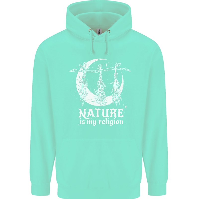 Nature Is My Religion Witch Halloween Childrens Kids Hoodie Peppermint