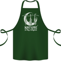 Nature Is My Religion Witch Halloween Cotton Apron 100% Organic Forest Green