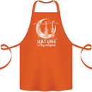 Nature Is My Religion Witch Halloween Cotton Apron 100% Organic Orange