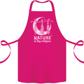 Nature Is My Religion Witch Halloween Cotton Apron 100% Organic Pink