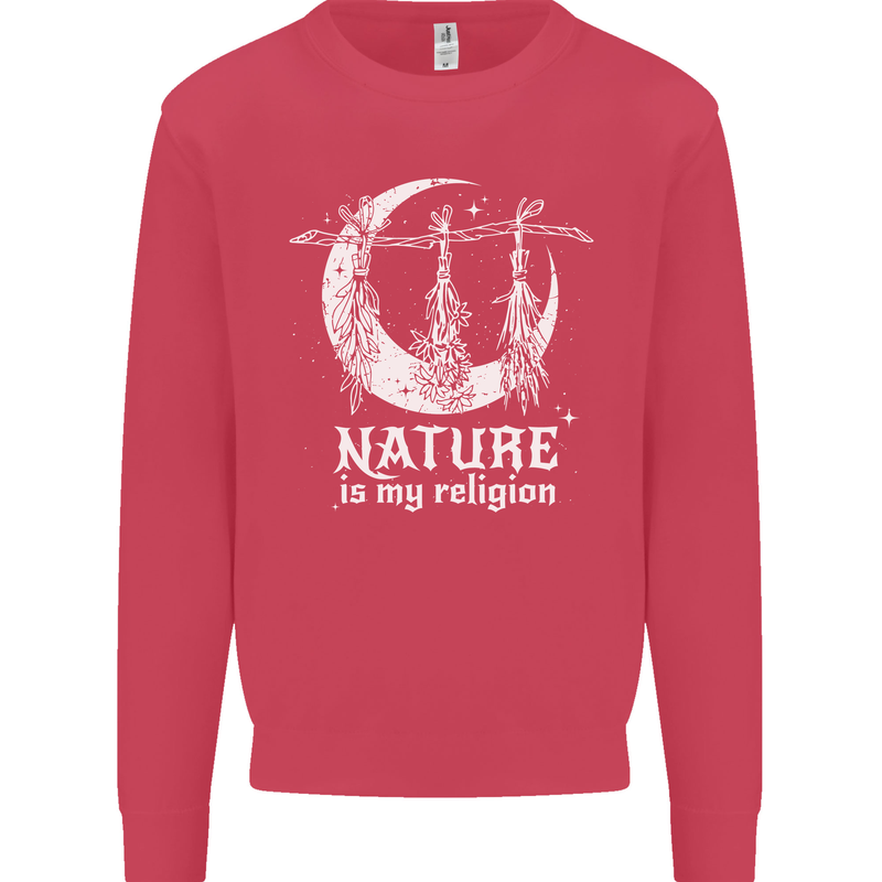 Nature Is My Religion Witch Halloween Kids Sweatshirt Jumper Heliconia