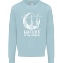 Nature Is My Religion Witch Halloween Kids Sweatshirt Jumper Light Blue