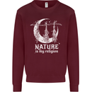 Nature Is My Religion Witch Halloween Kids Sweatshirt Jumper Maroon