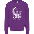 Nature Is My Religion Witch Halloween Kids Sweatshirt Jumper Purple