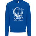 Nature Is My Religion Witch Halloween Kids Sweatshirt Jumper Royal Blue