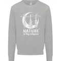 Nature Is My Religion Witch Halloween Kids Sweatshirt Jumper Sports Grey