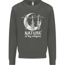 Nature Is My Religion Witch Halloween Kids Sweatshirt Jumper Storm Grey