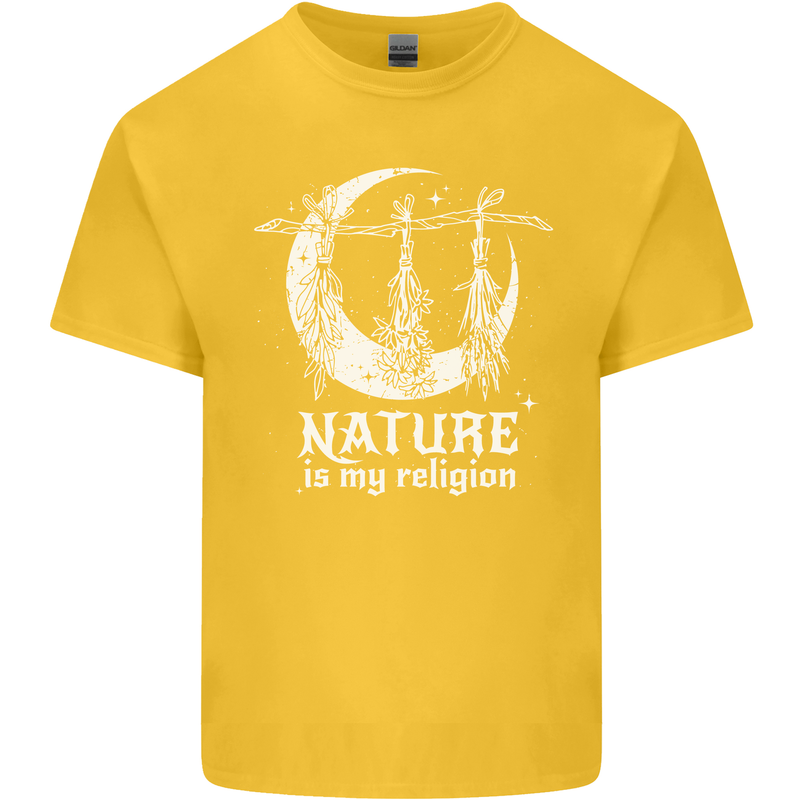 Nature Is My Religion Witch Halloween Kids T-Shirt Childrens Yellow