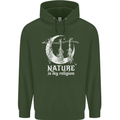 Nature Is My Religion Witch Halloween Mens 80% Cotton Hoodie Forest Green