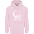 Nature Is My Religion Witch Halloween Mens 80% Cotton Hoodie Light Pink