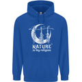 Nature Is My Religion Witch Halloween Mens 80% Cotton Hoodie Royal Blue