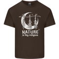 Nature Is My Religion Witch Halloween Mens Cotton T-Shirt Tee Top Dark Chocolate