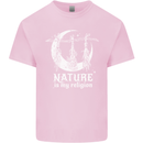 Nature Is My Religion Witch Halloween Mens Cotton T-Shirt Tee Top Light Pink
