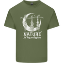 Nature Is My Religion Witch Halloween Mens Cotton T-Shirt Tee Top Military Green