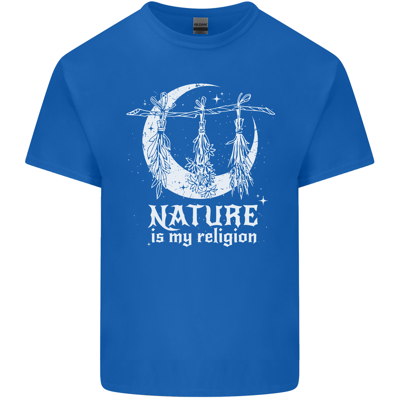 Nature Is My Religion Witch Halloween Mens Cotton T-Shirt Tee Top Royal Blue