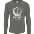 Nature Is My Religion Witch Halloween Mens Long Sleeve T-Shirt Charcoal