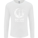 Nature Is My Religion Witch Halloween Mens Long Sleeve T-Shirt White