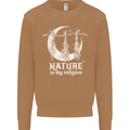 Nature Is My Religion Witch Halloween Mens Sweatshirt Jumper Caramel Latte