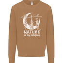 Nature Is My Religion Witch Halloween Mens Sweatshirt Jumper Caramel Latte