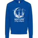 Nature Is My Religion Witch Halloween Mens Sweatshirt Jumper Royal Blue
