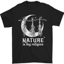 Nature Is My Religion Witch Halloween Mens T-Shirt Cotton Gildan Black