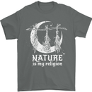Nature Is My Religion Witch Halloween Mens T-Shirt Cotton Gildan Charcoal
