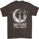Nature Is My Religion Witch Halloween Mens T-Shirt Cotton Gildan Dark Chocolate