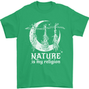 Nature Is My Religion Witch Halloween Mens T-Shirt Cotton Gildan Irish Green