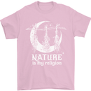 Nature Is My Religion Witch Halloween Mens T-Shirt Cotton Gildan Light Pink