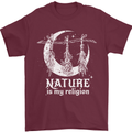 Nature Is My Religion Witch Halloween Mens T-Shirt Cotton Gildan Maroon