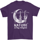 Nature Is My Religion Witch Halloween Mens T-Shirt Cotton Gildan Purple