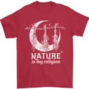 Nature Is My Religion Witch Halloween Mens T-Shirt Cotton Gildan Red