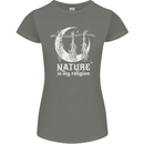 Nature Is My Religion Witch Halloween Womens Petite Cut T-Shirt Charcoal