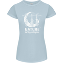 Nature Is My Religion Witch Halloween Womens Petite Cut T-Shirt Light Blue
