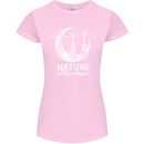 Nature Is My Religion Witch Halloween Womens Petite Cut T-Shirt Light Pink
