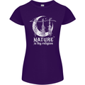 Nature Is My Religion Witch Halloween Womens Petite Cut T-Shirt Purple