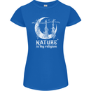Nature Is My Religion Witch Halloween Womens Petite Cut T-Shirt Royal Blue