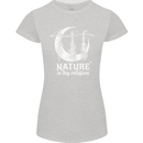 Nature Is My Religion Witch Halloween Womens Petite Cut T-Shirt Sports Grey