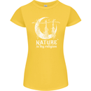 Nature Is My Religion Witch Halloween Womens Petite Cut T-Shirt Yellow