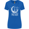 Nature Is My Religion Witch Halloween Womens Wider Cut T-Shirt Royal Blue