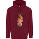 Nature My Home Mushroom Frog Childrens Kids Hoodie Maroon