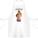 Nature My Home Mushroom Frog Cotton Apron 100% Organic White