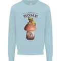 Nature My Home Mushroom Frog Kids Sweatshirt Jumper Light Blue