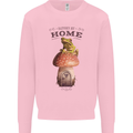Nature My Home Mushroom Frog Kids Sweatshirt Jumper Light Pink