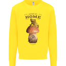 Nature My Home Mushroom Frog Kids Sweatshirt Jumper Yellow