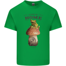 Nature My Home Mushroom Frog Kids T-Shirt Childrens Irish Green