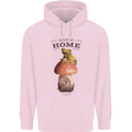 Nature My Home Mushroom Frog Mens 80% Cotton Hoodie Light Pink